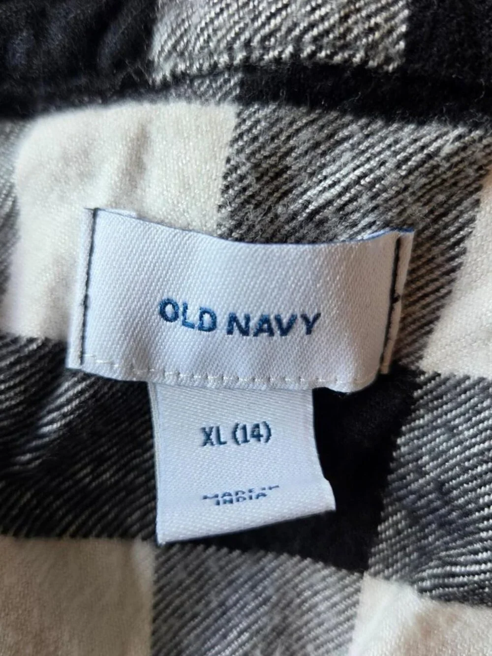 Old Navy Girls' Black and White Blouse XL (14)